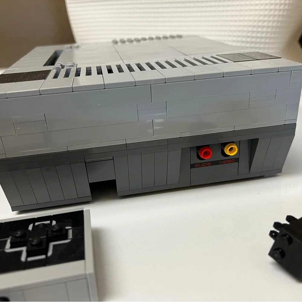 Nintendo Gray Video Game Console with Controller and Game disk lego set